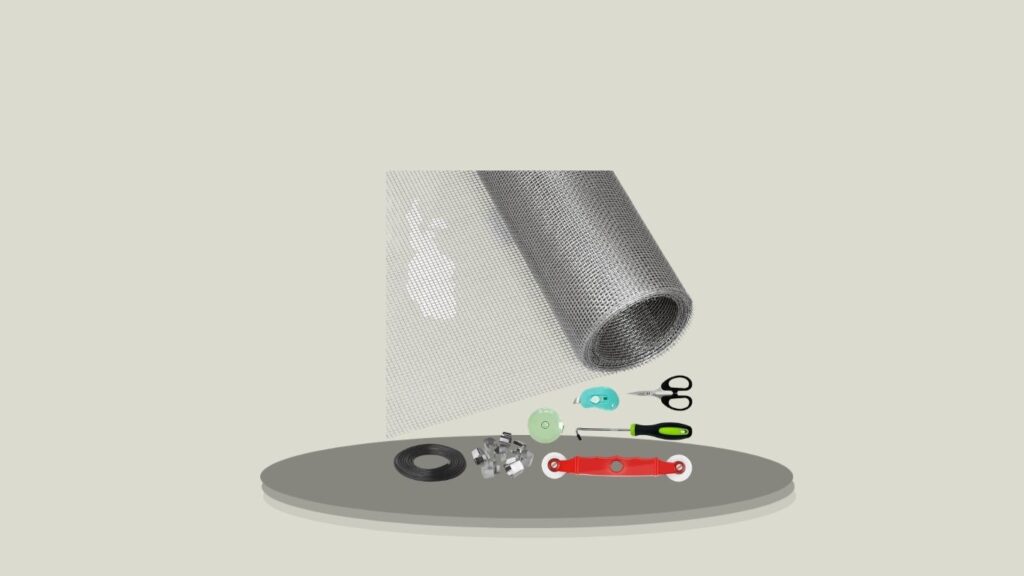 Adjustable Fiberglass Window Screen Replacement Kit