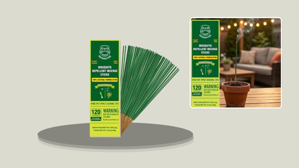 KICKOUTOR Citronella Mosquito Repellent Incense Sticks