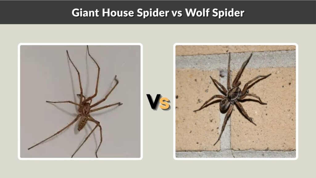 Giant House Spider vs Wolf Spider