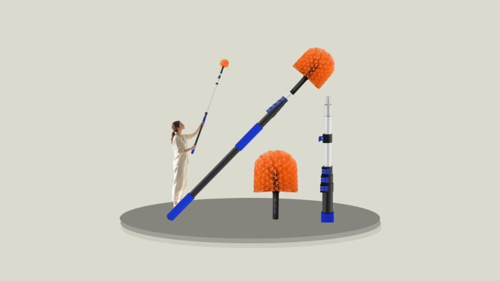 SKGPOLE Telescoping Cobweb Duster with Aluminum Pole