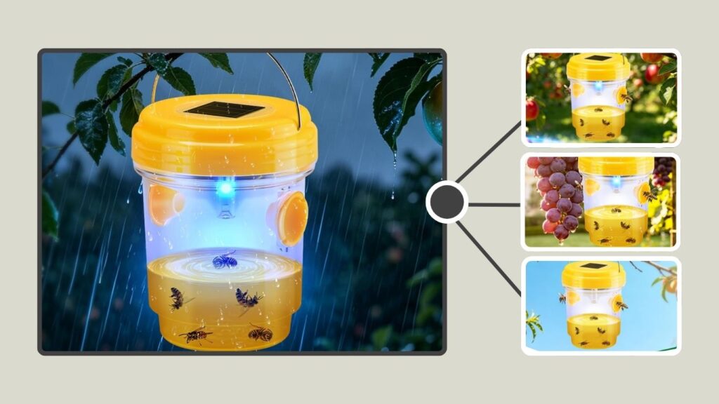 YOOYHHOME Reusable Outdoor Hanging Wasp & Hornet Trap