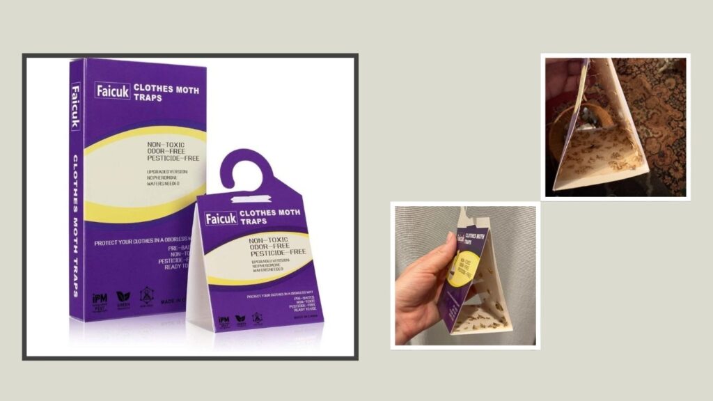 Faicuk 12-Pack Clothes Moth Traps with Pheromone Attractant