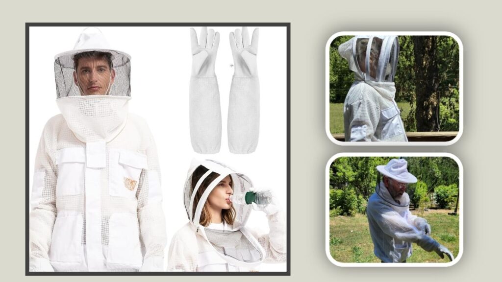  GAIACOLMEIA Three-Layer Vented Beekeeping Jacket