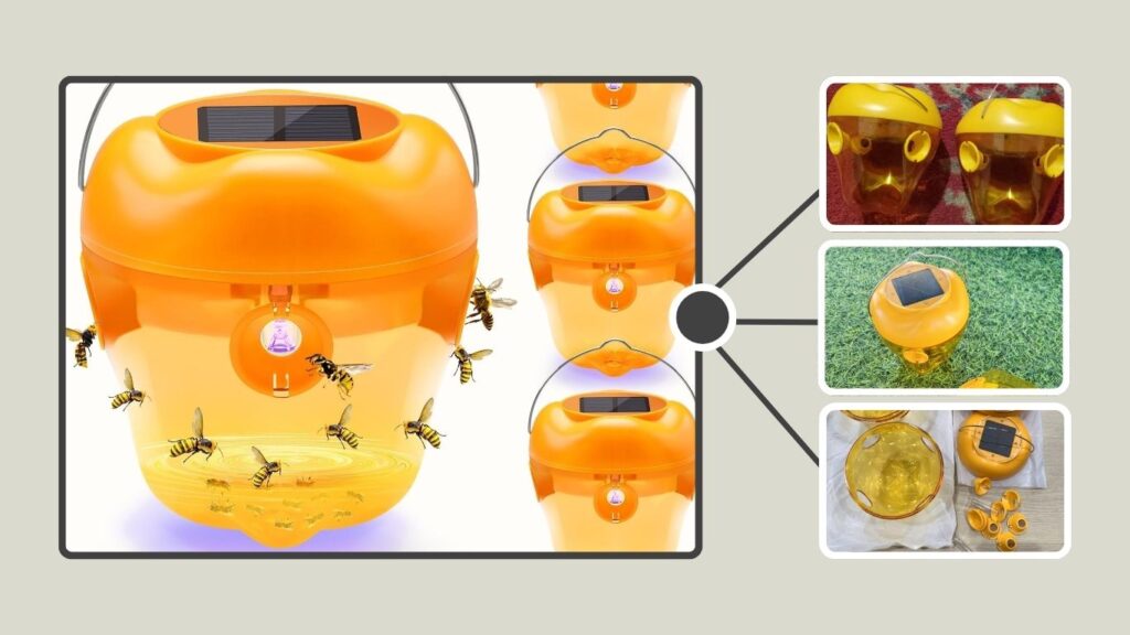 Reusable Hanging Hornet & Wasp Trap for Outdoor Use