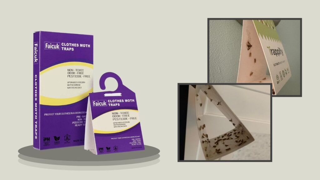 Faicuk 12-Pack Clothes Moth Pheromone Traps