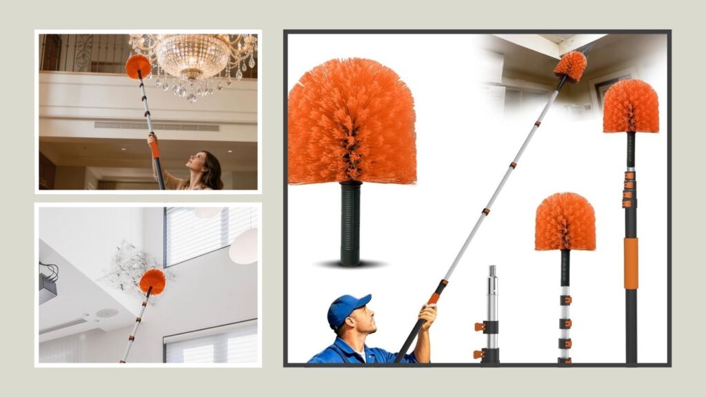 26 FT Reach Cobweb Duster with Extension Pole