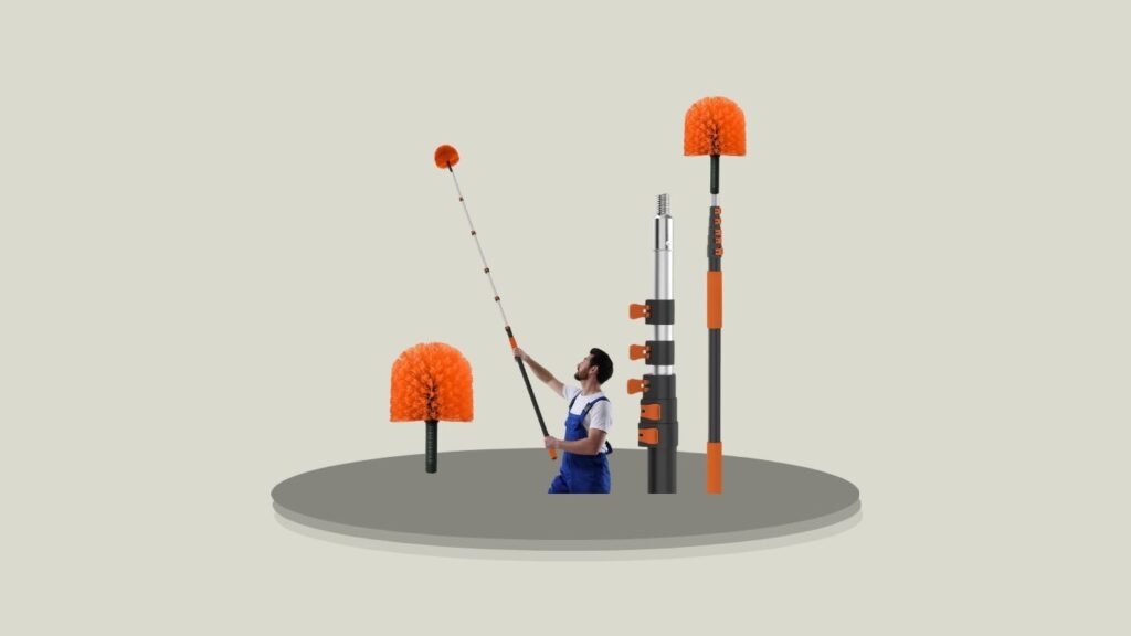 26 FT Reach Cobweb Duster with Extension Pole