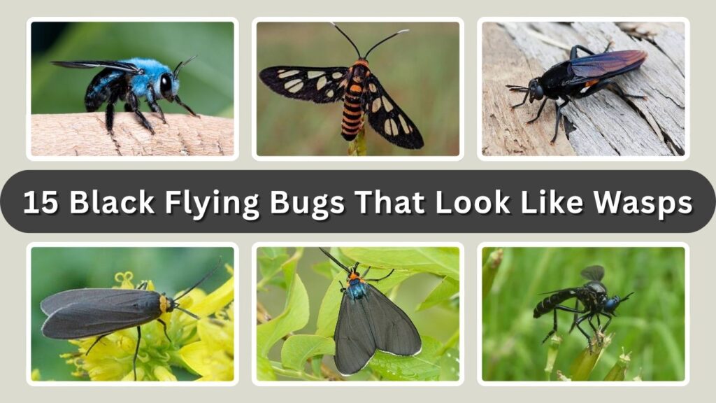 15 Black Flying Bugs That Look Like Wasps (But Aren't Wasps)