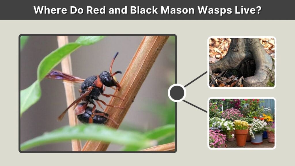 Where Do Red and Black Mason Wasps Live?