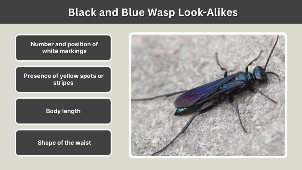 Black and Blue Wasp Look-Alikes