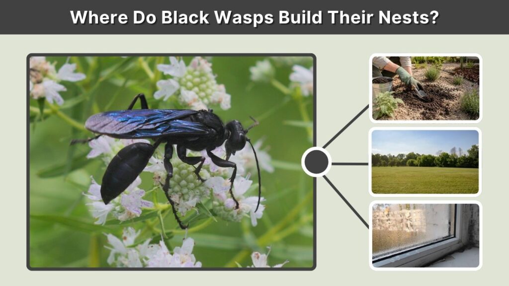 Where Do Black Wasps Build Their Nests?