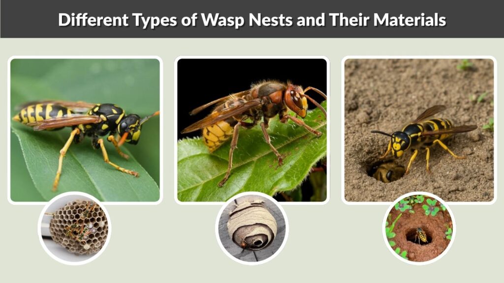 Different Types of Wasp Nests and Their Materials